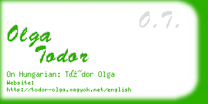 olga todor business card